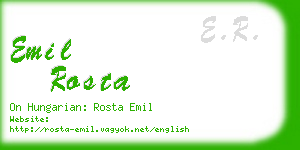 emil rosta business card